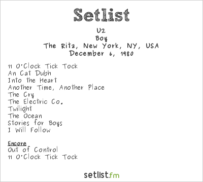 U2 Boston 2023 Set List Setlist History: U2'S First North America Show 37 Years Ago Today | Setlist .Fm
