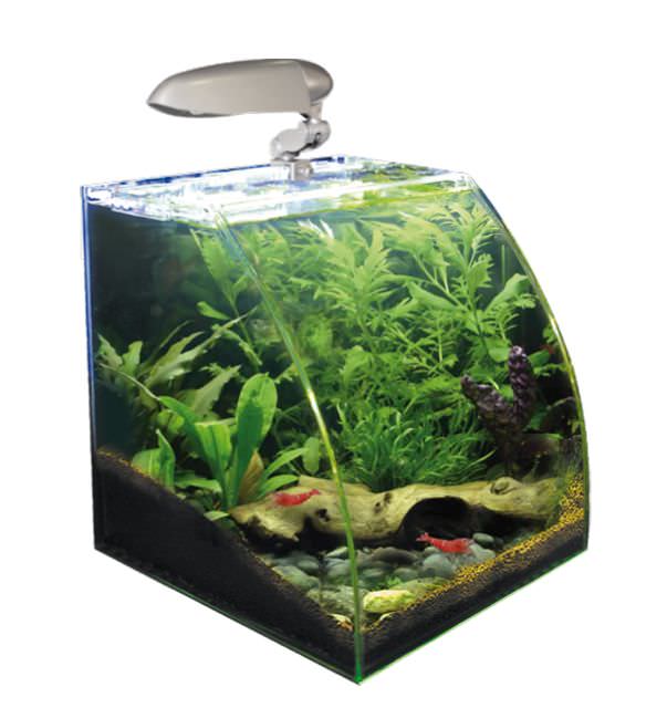 Nano Aquarium WAVE Box Vision 30 avec vitre avant courbé
