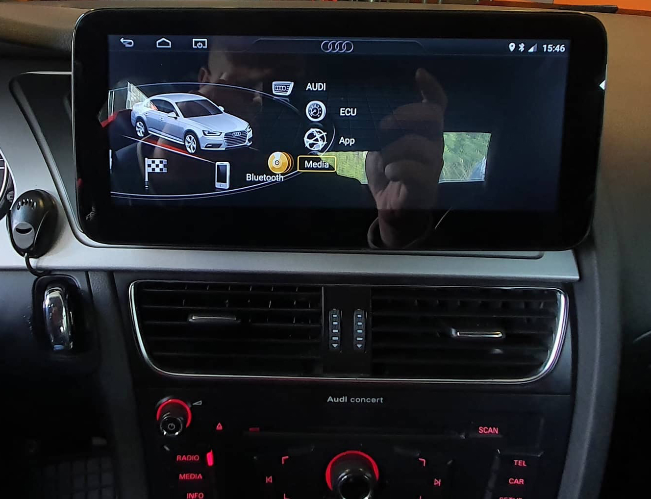 Ecran tactile GPS Android 12.0 avec Apple Carplay Audi A5 Audi A4