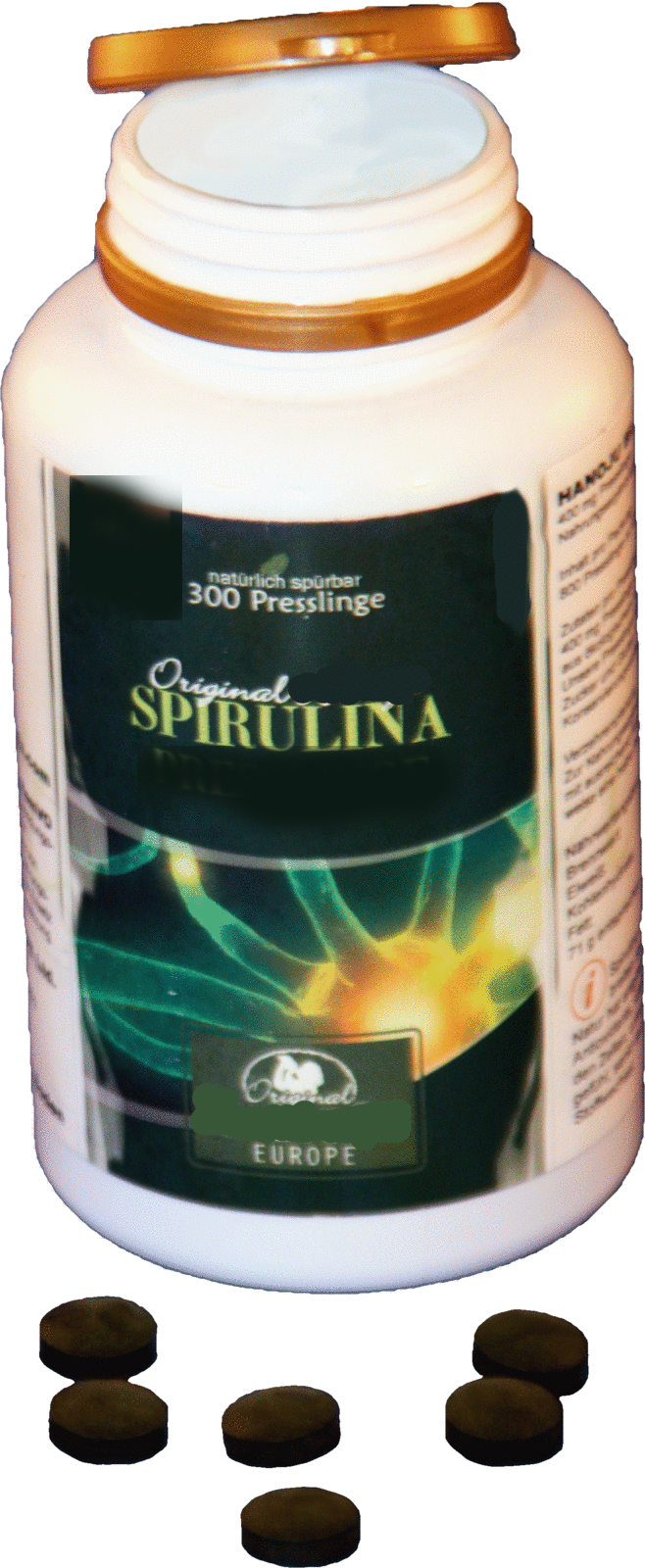 Spiruline premium (Spirulina platensis) 300 comprimés 400 mg