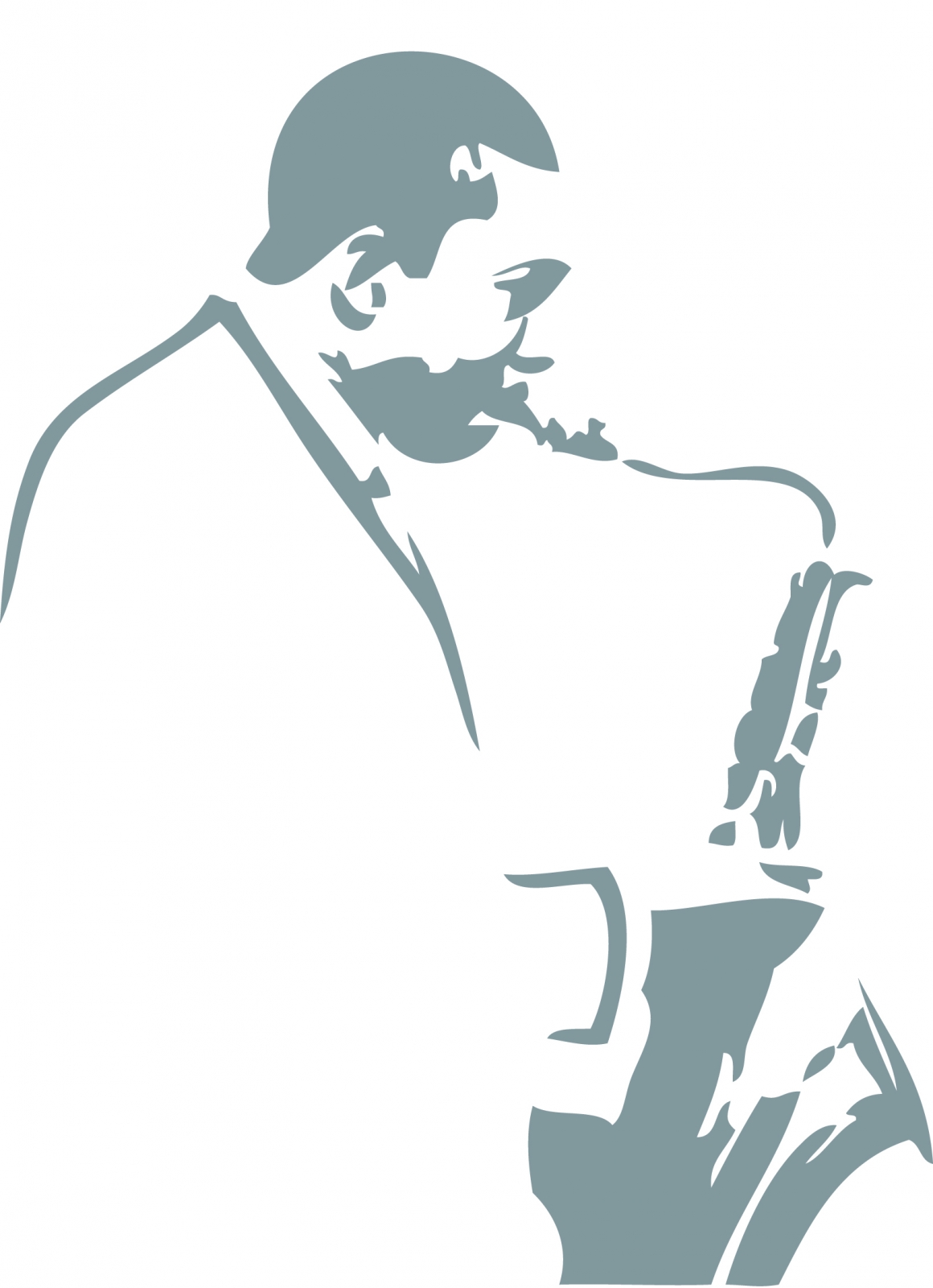 Sticker Jazzman stylisé Musique/instruments DestockStickers