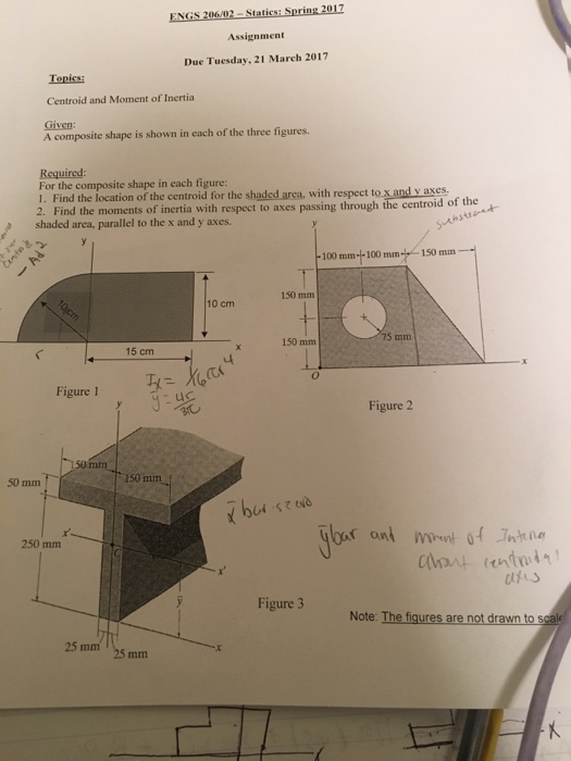 Centroid And Moment Of Inertia A Composite Shape I...
