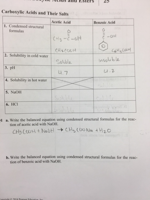 Solved Write The Balanced Equation Using Condensed Struct...
