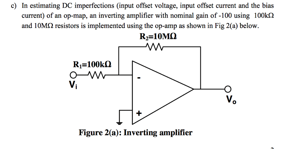 Solved In Estimating DC Imperfections (input Offset Volta