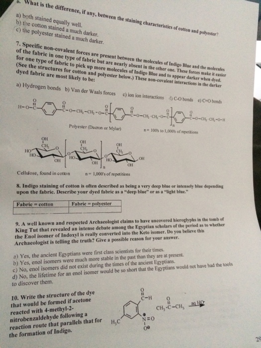 Solved What Is Difference, If Any, Between The Staining C...