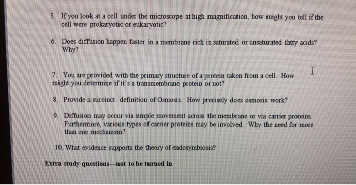 Solved 5. If You Look At A Cell Under The Microscope At High | Chegg.com