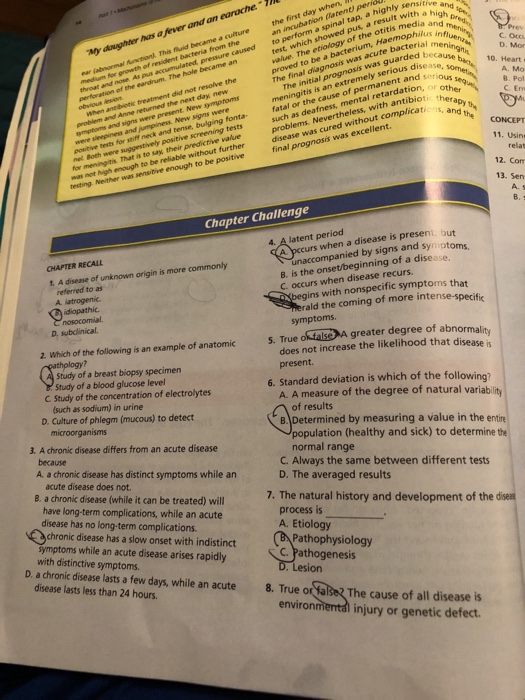 Solved Value The Etiology Of The Otitis Media Proved To