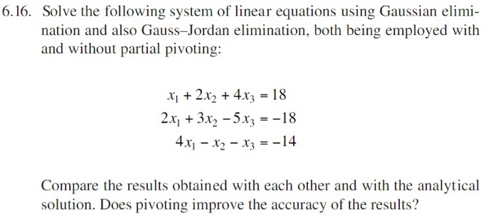 Solved Solve The Following System Of Linear Equations Usi...