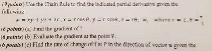 Solved Use The Chain Rule To Find The Indicated Partial D...