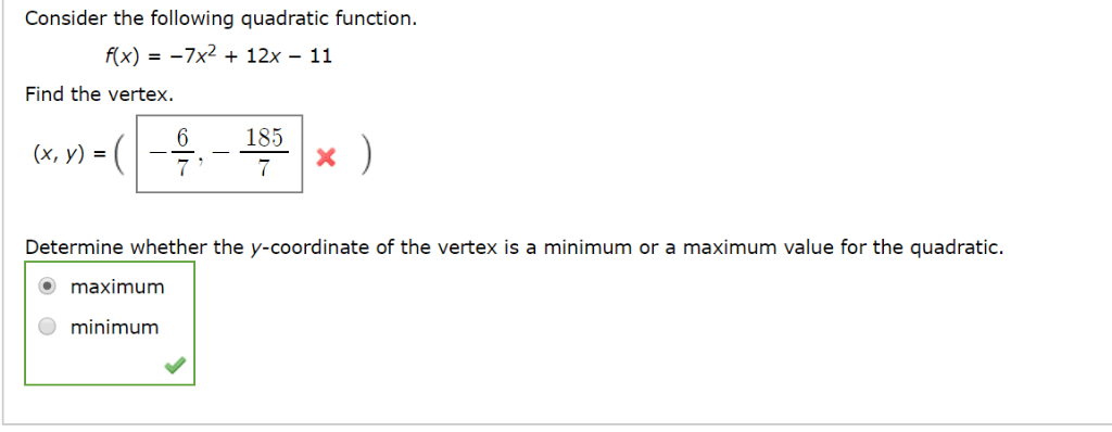 Solved Consider The Following Quadratic Function. Rx) =7...