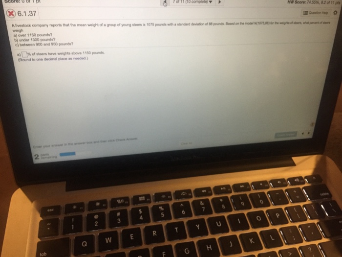 Solved A Livestock Company Reports The Mean Weight Of A G