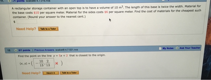 Solved A Rectangular Storage Container With An Open Top Is | Chegg.com