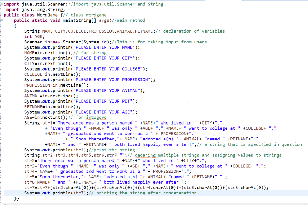 (Solved) Write Java Program Plays Word Game User Program Ask User
