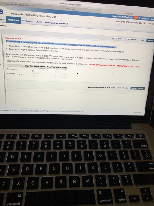 Solved WileyPLUS S Weygandt, Accounting Principles, 120 P...