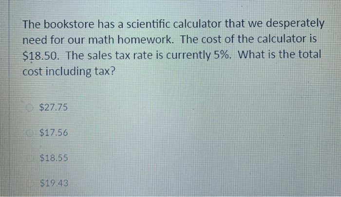 How To Calculate Sales Tax Rate In Math