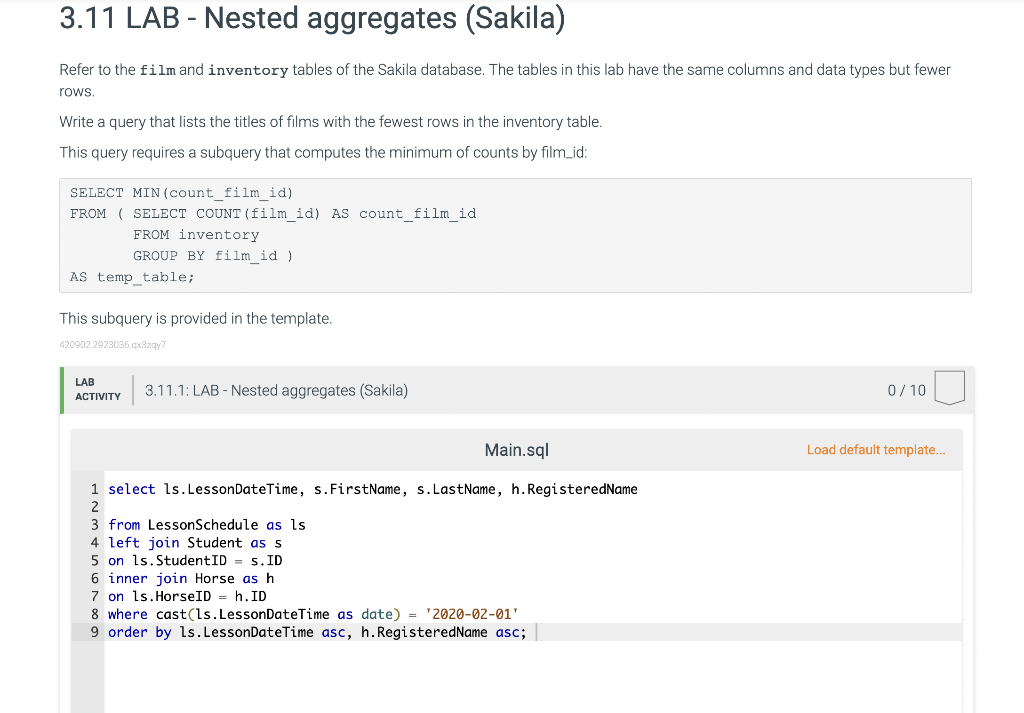 Solved Refer to the film and inventory tables of the Sakila