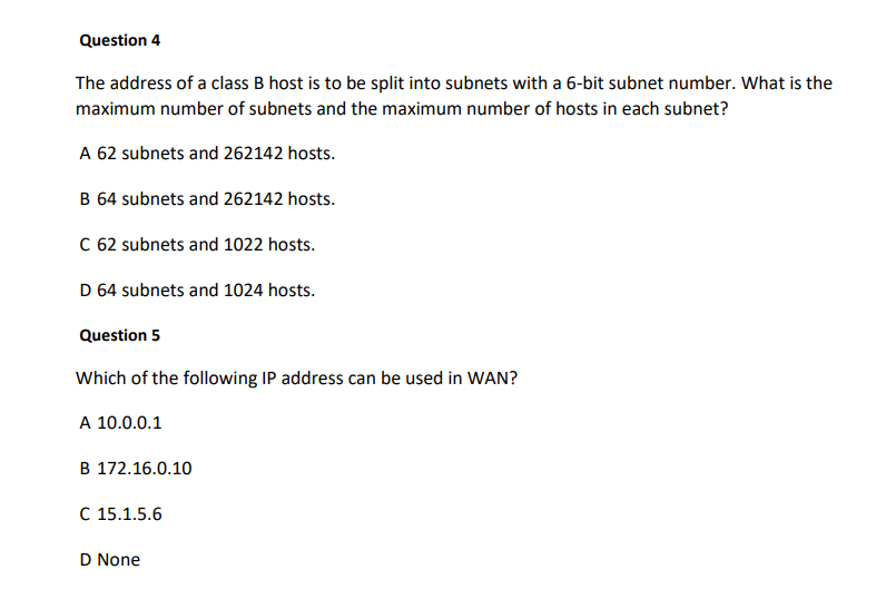 Solved Q1 MCQ Question 1 In the IPv4 addressing format, the