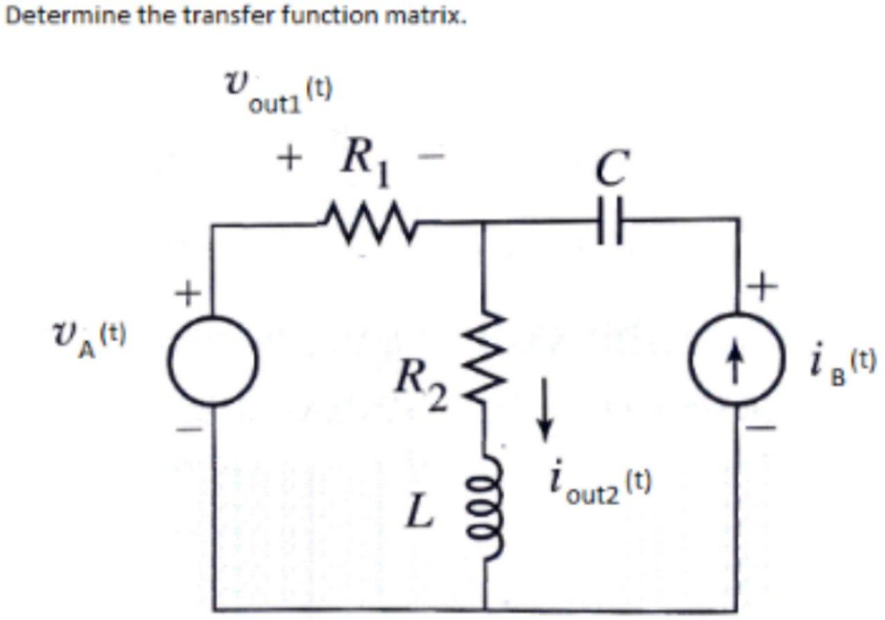 Solved Determine the transfer function matrix.