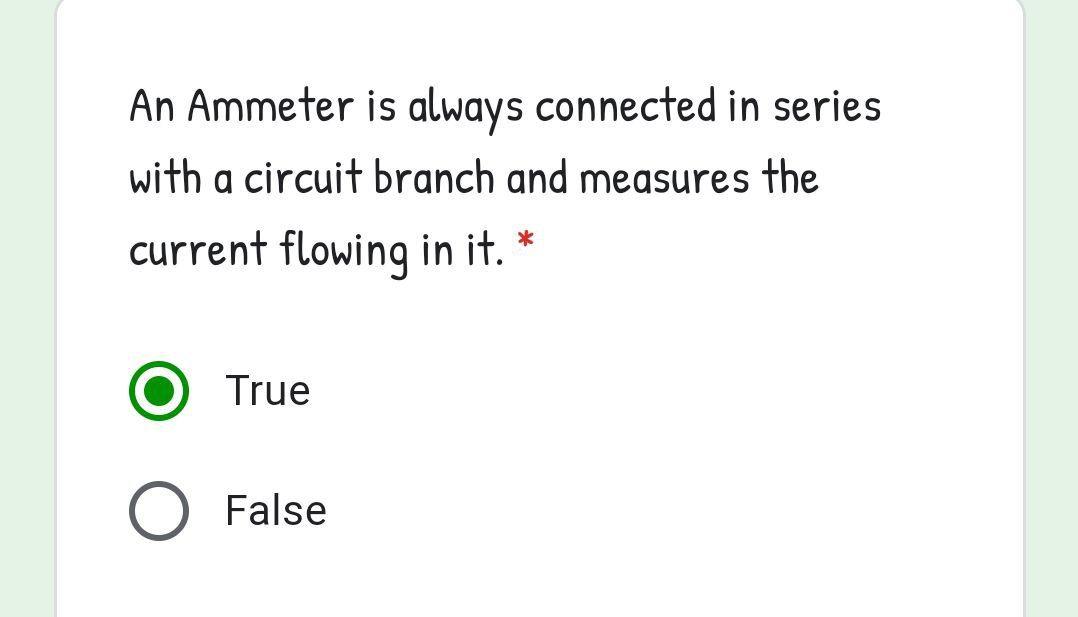 Solved An Ammeter is always connected in series with a