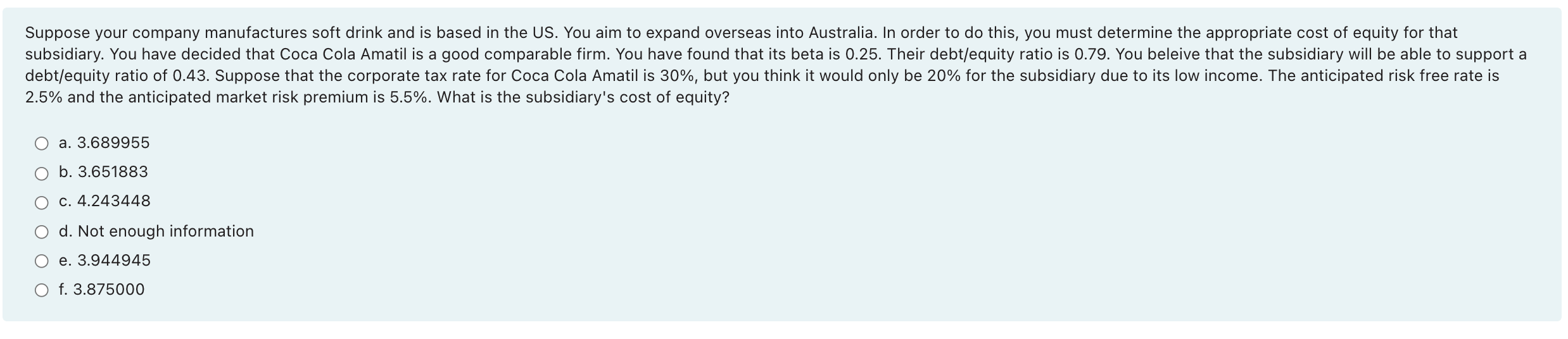 Solved Suppose your company manufactures soft drink and is