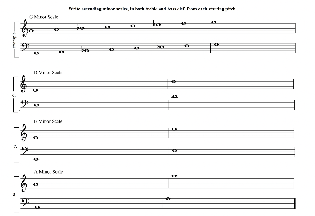 Solved MUSIC THEORY Part A write ascending major scales, in