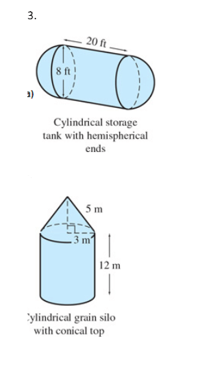 Solved 3. 20 Ft A) Cylindrical Storage Tank With | Chegg.com