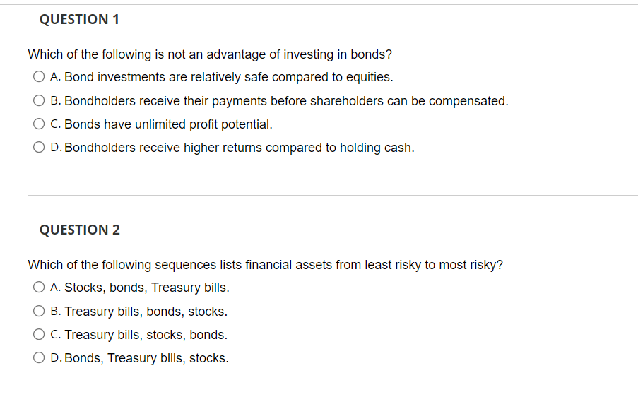 Solved QUESTION 1 Which of the following is not an advantage