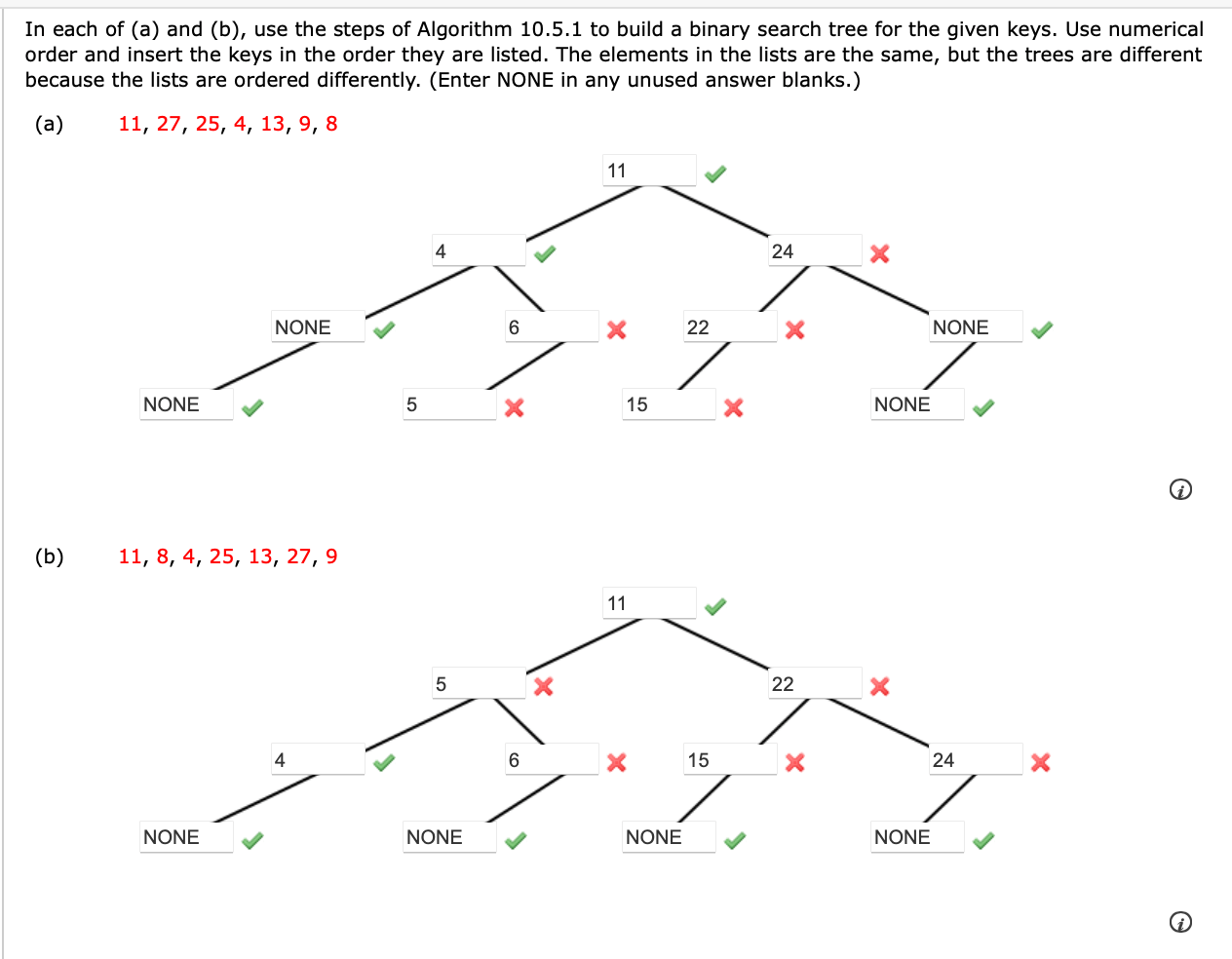 Solved In each of (a) and (b), use the steps of Algorithm