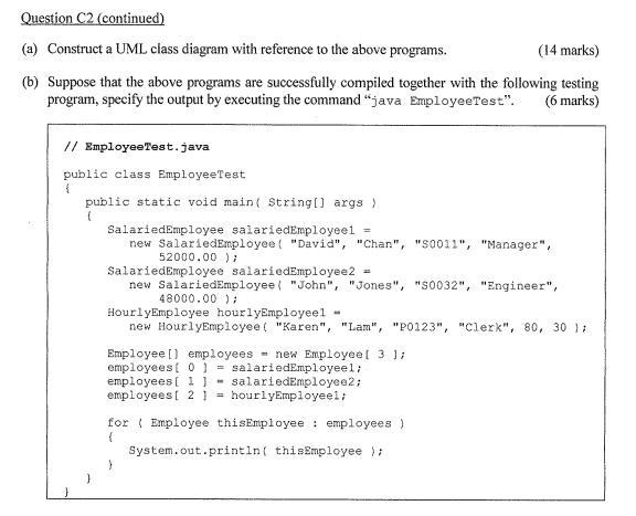 Solved Java programming questions Java programming questions | Chegg.com