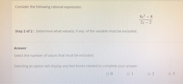 Solved Consider The Following Rational Expression. 823 8
