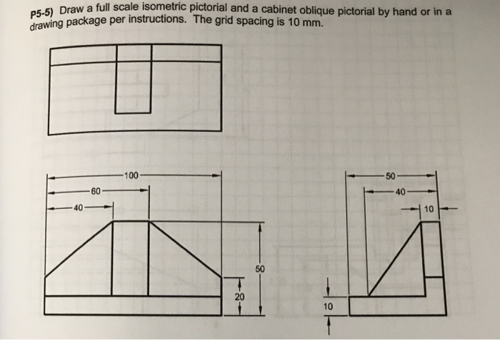 Given Oblique Sketch Isometric
