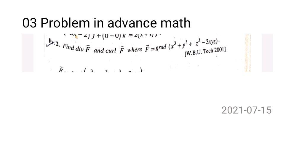 03 Problem in advance math 4) J + (00) K = 44TU Lx