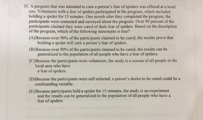 Solved 35. A Program That Was Intended To Cure A Person's...