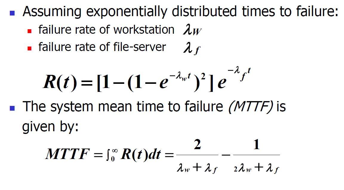 Solved Assuming exponentially distributed times to failure