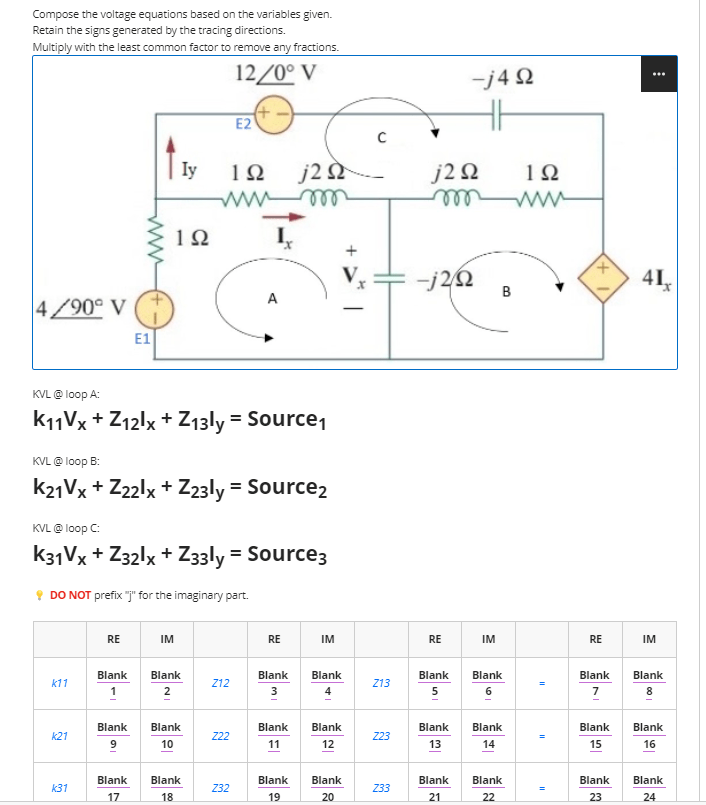 Solved Compose the voltage equations based on the variables