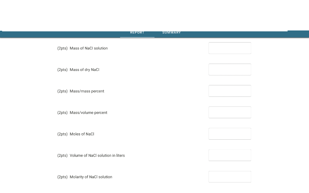 Solved Report Table SEC.1 Polarity of Solutes and Solvents