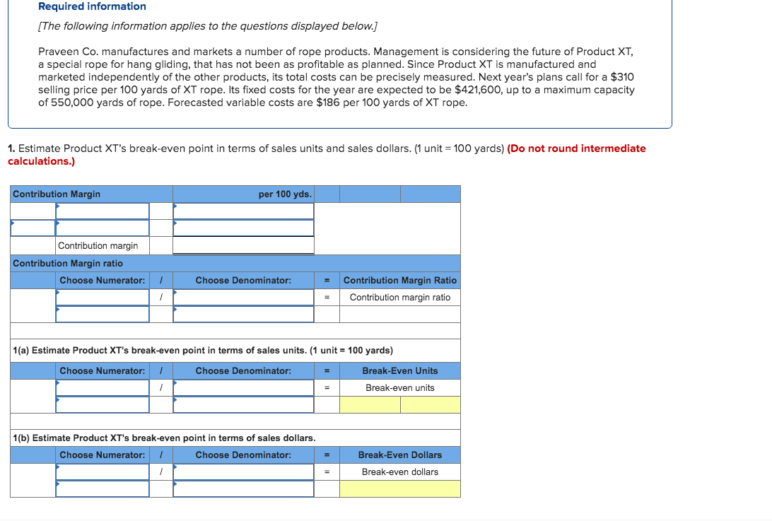 Solved Required information [The following information