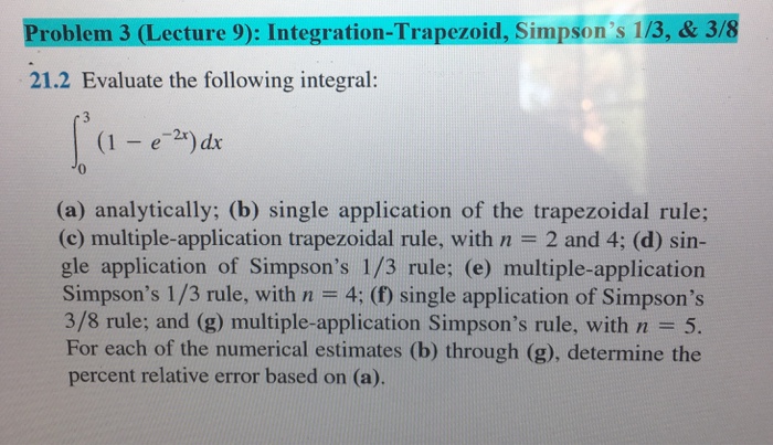 Solved Evaluate The Following Integral Integral_0^3 (1