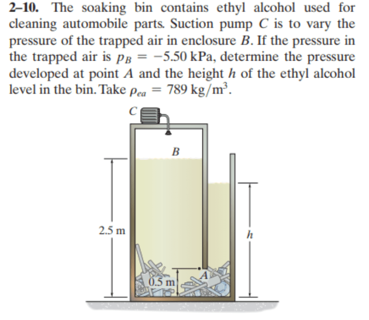 Solved The soaking bin contains ethyl alcohol used for