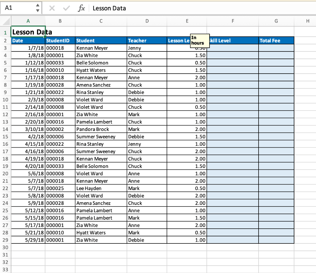 2 The DataTables worksheet contains 4 tables | Chegg.com