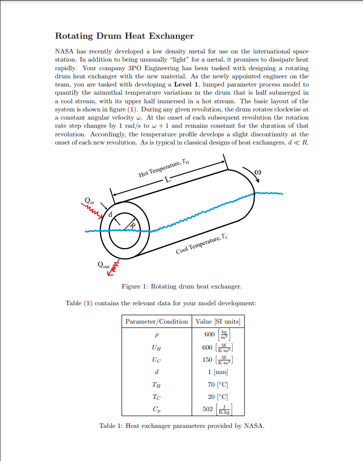 Rotating Drum Heat Exchanger NASA has recently