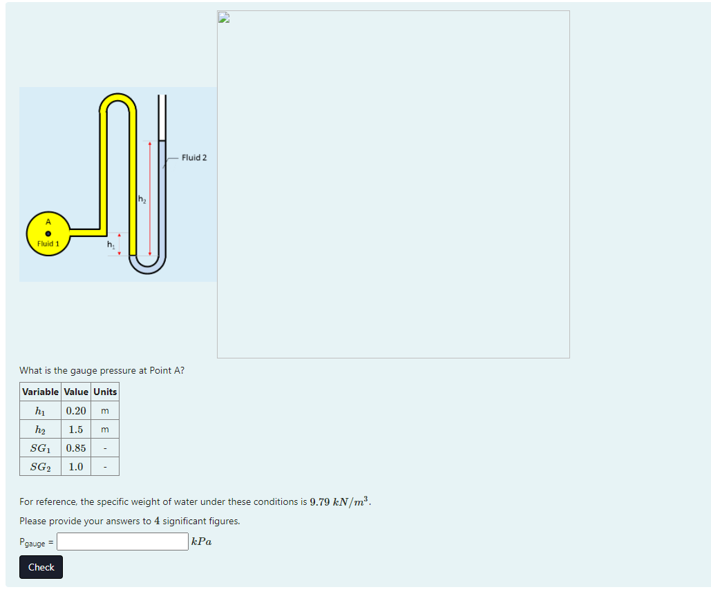 Solved 3 Fluid 2 al Fluid 1 h What is the gauge pressure at