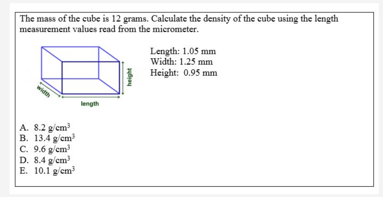 How Do You Find The Mass Of A Cube Using Density Efficiently?