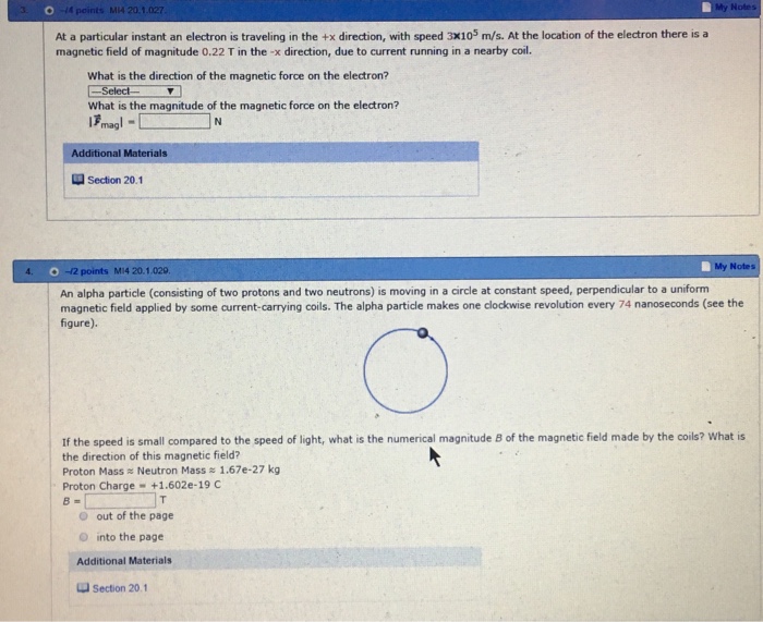 Solved At a particular instant an electron is traveling in