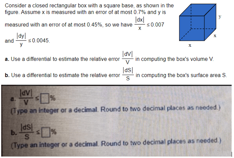 Solved X Consider a closed rectangular box with a square