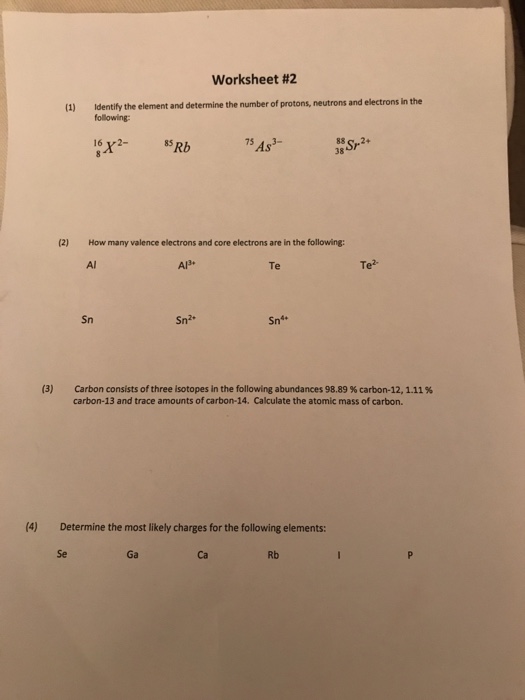 Calculating Protons Neutrons And Electrons Worksheet Promotiontablecovers