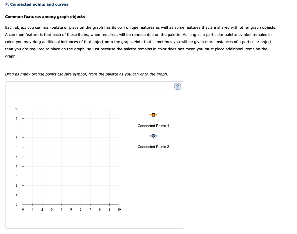 Solved 7. Connected points and curves Common features among