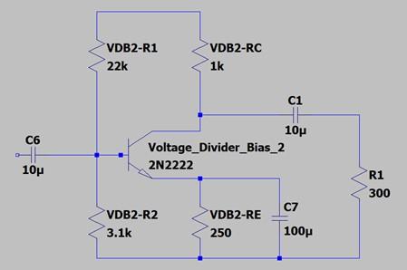 Create a hand calculation of the voltage gain and