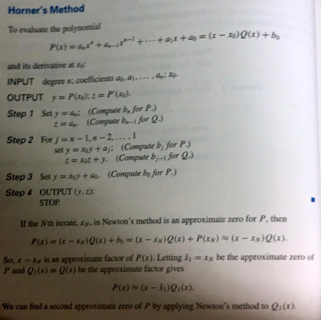 Solved I need to write Horner's Method on Matlab but a