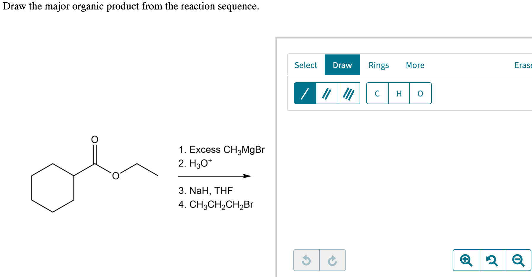 Solved Draw the major organic product from the reaction(04)